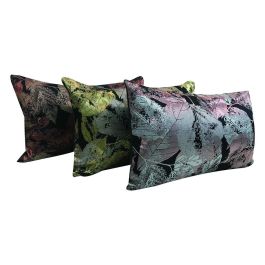 DKD Home Decor Cojín Glam Hojas Jacquard Poliéster Verde Morado 10 x 30 x 50 cm Pack 6 Unidades Precio: 34.02762. SKU: B19RG59ABA