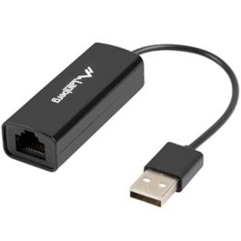 Lanberg Adaptador USB 2.0 a Ethernet RJ45 RTL8152B Negro Conector Ethernet Hasta 100 Mbps