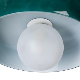 Lámpara Techo Verde Metal-Cristal 25 X 25 X 23 cm