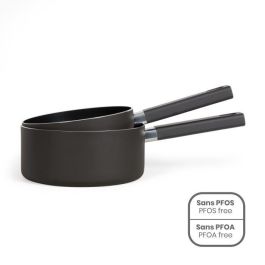Livoo MEP154N Juego de 2 cacerolas Antiadherente sin PFOA ni PFOS, Mango de silicona, Todo tipo de fuegos (incluida inducción) Precio: 35.50000003. SKU: B15HV87CR3