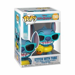Funko Figura POP Disney Lilo & Stitch - Stitch with Tuber, Figura Vinilo 9cm