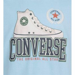 Camiseta de Manga Corta Infantil Converse Script Sneaker Gfx Azul cielo