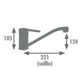 EDOUARD ROUSSEAU EDO3047404061067 Mezclador de Cocina BORN NF de Acero Inoxidable