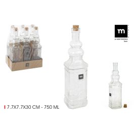 Botella de vidrio Himark con tapón de corcho 750 ml - La Mediterranea (24 Unidades) Precio: 43.49999973. SKU: B1FGSVXCG2