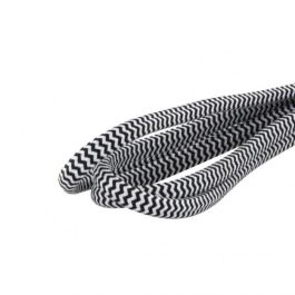 Chacon CHA5411478661115 Extensión Eléctrica de Cable Textil 6 Amperios 1.5 Metros Negro/Blanco