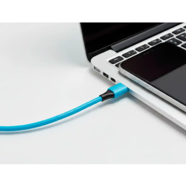 Q-connect Cable USB-C a USB-C PVC 1m Azul