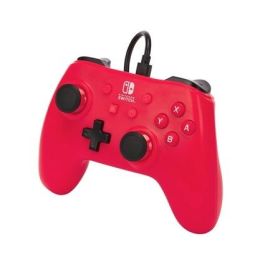 Mando Con Cable Nintendo Switch Raspberry Red POWER A NSGP0142-01