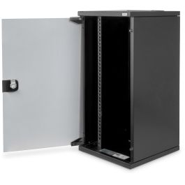 DIGITUS Carcasa mural 10" (254 mm) 12U 312x300 mm, Rack de pared, 30 kg, Acero, Negro