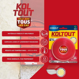 Cyanolit Cinta Koltout XL CYA3045205074958 Cinta Adhesiva de Doble Cara Alta Adherencia Discreta y Duradera 7,5 m x 19 mm