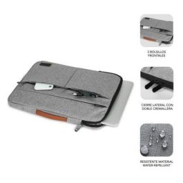 Funda Subblim Air Padding 360 Sleeve para Portátiles hasta 14"/ Gris Claro Funda Subblim Air Padding 360 Sleeve para Portátiles hasta 14"/ Gris Claro