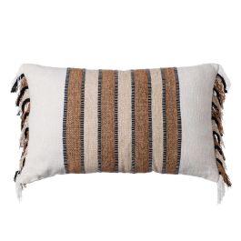 Cojín Blanco-Ocre Algodón/Terciopelo 30 X 50 cm Precio: 32.5611. SKU: B15AZXMK7W