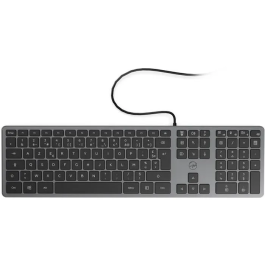 Mobility Lab Teclado con Cable Delgado Acabado Metálico Gris Espacial QWERTY Francés Precio: 36.49999969. SKU: B19X6E4B46