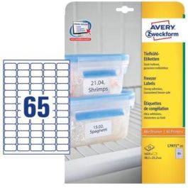 Avery Etiquetas Adhesivas Mini 38,1x21,1 mm Inkjet-Láser Para Congelador 65 X 25H Blanco -40°C a +70°C Precio: 13.6900005. SKU: B1C6RK77LG