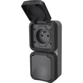 QUARX AUC1695830543440 Toma de Corriente Doble Aqua Pro Exterior Vertical IP55 250V 16A