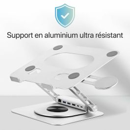 Soporte para Portátil T'NB iClick Metal Moderno Rotación de 360º Soporte para Portátil T'NB iClick Metal Moderno Rotación de 360º