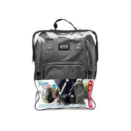KioKids Bolso Mochila de Maternidad Gris, Amplia Capacidad, Organizador Multifuncional, Con Cambiador, Ideal para Paseos con Bebé