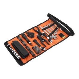 Black & Decker Bolsa enrollable de 71 accesorios para mecánica de automóviles. Incluye destornillador, llaves, alicates, trinquete, enchufes.