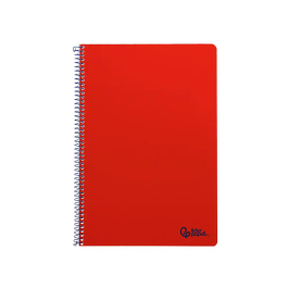 Liderpapel Cuaderno espiral A4 Smart tapa blanda 80 hojas 75gr pauta 3,5mm con margen color rojo