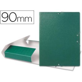 Carpeta Proyectos Liderpapel Folio Lomo 90 mm Carton Gofrado Verde