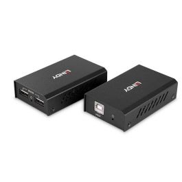 Lindy Extensor USB 2.0 Cat.6 de 100m con 2 Puertos y Alimentación PoC, Negro