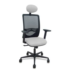 PIQUERAS Y CRESPO Silla Zulema sincro malla negra asiento bali gris claro brazos 2D ruedas 65mm cabecero Precio: 205.89000025. SKU: B12NDRGBLS