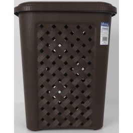 Tontarelli Papelera Baño 30L Apertura Lateral Wenge Arianna 37.5x27.5x47 cm (6 Unidades)