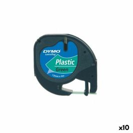 Cinta Laminada para Rotuladoras Dymo 91204 12 mm LetraTag® Negro Verde (10 Unidades) Precio: 83.59000045. SKU: S8424298
