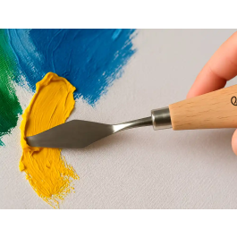 Liderpapel Espatula para Pintura, Juego de 5 Unidades Metálica Mango de Madera Tamaños Surtidos Certificado FSC