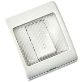 SCS SENTINEL Pulsador Eléctrico para Campanas 230 V, 16A, IP55 Protección, Montaje Superficie, Blanco, Sin Transformador Interno