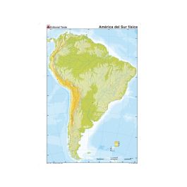 Mapa Mudo Color Din A4 America Del Sur Fisico Mapa Mudo Color Din A4 America Del Sur Fisico