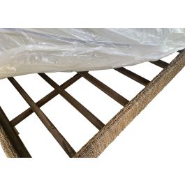 DKD Home Decor Cama Banana 1c25 188 x 198 x 209 cm Fibra de banana y Teca