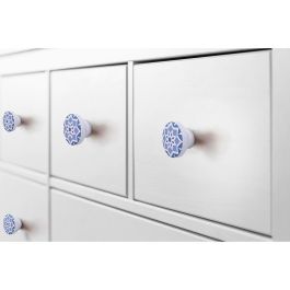 Rei e242 Blister 4 Pomos Redondos para Mueble Madera Acabado Azul Ø38mm