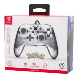 Enhanced Mando Con Cable Nintendo Switch Pikachu Negro/Plata POWER A 1522785-01