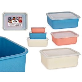 Arte Regal Set de 3 Recipientes de Bambú Coral Azul, 17x8x23 cm (6 Unidades) Precio: 55.94999949. SKU: B1D3CGTCL5
