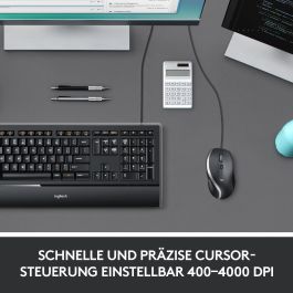 Logitech M500s Ratón con Cable Avanzado USB-A Negro, Desplazamiento Hiperrápido, DPI Ajustable 400-4000, 7 Botones Personalizables