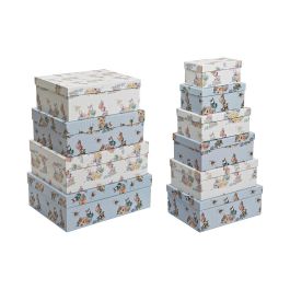 Caja Urban DKD Home Decor Azul Blanco 33.5 x 15.5 x 43.5 cm Set de 10 Precio: 45.50000026. SKU: S3038821