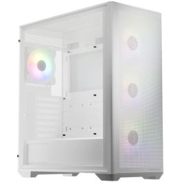 LC-Power LC-811W-ON Midi Tower Gaming PC Blanco con Ventana de Vidrio Templado e Iluminación RGB para ATX/EATX