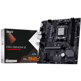 MSI 911-7E76-002 - Placa Base PRO B840M-B AMD AM5 Ryzen 7000/8000/9000, DDR5 hasta 256GB, PCIe 4.0, 2x M.2, mATX MSI 911-7E76-002 - Placa Base PRO B840M-B AMD AM5 Ryzen 7000/8000/9000, DDR5 hasta 256GB, PCIe 4.0, 2x M.2, mATX