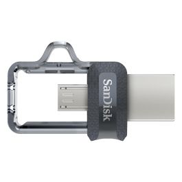 Sandisk Ultra Dual m3.0 Memoria USB 256GB, USB-A / Micro-USB 3.2, Gris