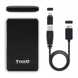 TooQ TQE-2531B - Caja Externa para Disco Duro 2.5" SATA I/II/III a USB 3.1 Gen1 con UASP, Aluminio, Negro