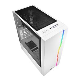 Sharkoon RGB Slider Midi Tower Blanco con Iluminación RGB para PC ATX, micro ATX, Mini-ITX Juego