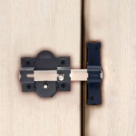 Micel CRR08 Cerrojo de Sobreponer con Cilindro Boca Pera 50mm, Placa 86mm, 3 Llaves, Acero Pintado Gris