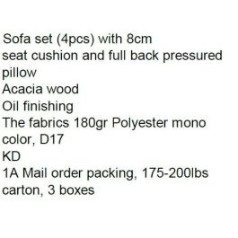 Sofa Terraza Y Jardin DKD Home Decor Marron Gris 72 x 75 x 120 cm Set de 4