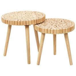 Home Deco Factory Juego de 2 Mesas Nido Rondin Colección Natural Precio: 40.49999954. SKU: B19TWZCFRE