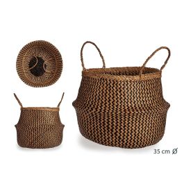Cesta de Junco Marino 35 cm Natural Negro - Giftdecor (8 Unidades) Precio: 97.94999973. SKU: S3610342