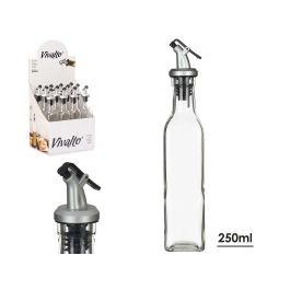 Aceitera Vidrio Tapon Dosificador 250 Ml Vivalto 5X24CM (24 Unidades)