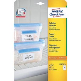 Avery Etiquetas Adhesivas para Congelador Blancas 63,5x33,9 mm, Resistentes a -50°C, Ink-Jet, Láser, Fotocopiadora, Pack 600 Precio: 18.49999976. SKU: B14SC6CQHY