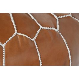 DKD Home Decor Loft Cojín Suelo Camel Polipiel 50 x 50 x 40 cm