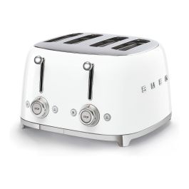 Smeg TSF03WHEU Tostadora, 4 Rebanadas, Blanco, Estilo Años 50, Acero Inoxidable, 2000W Precio: 214.79000037. SKU: S8100104