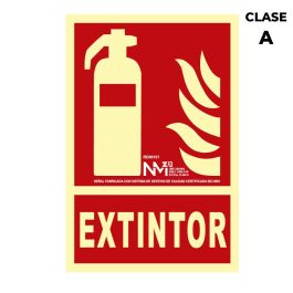Normaluz Cartel de extinción "extintor" clase A en PVC 1mm 21x30cm